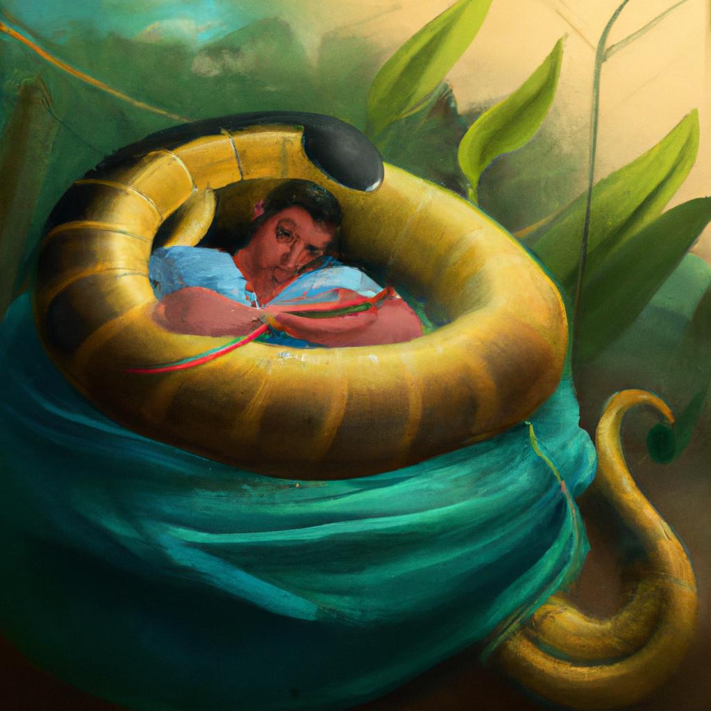 Imagem de capa do post "Descubra o que Significa Sonhar com Cobra no Ninho!" com um desenho digital