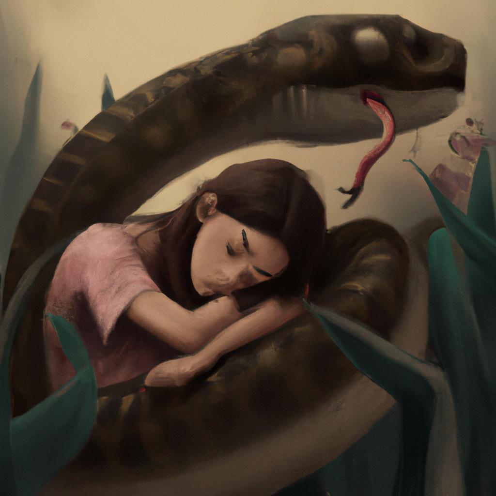 Imagem de capa do post "Sonhar com Cobra Picando sua Filha: Descubra o que Significa!" com um desenho digital