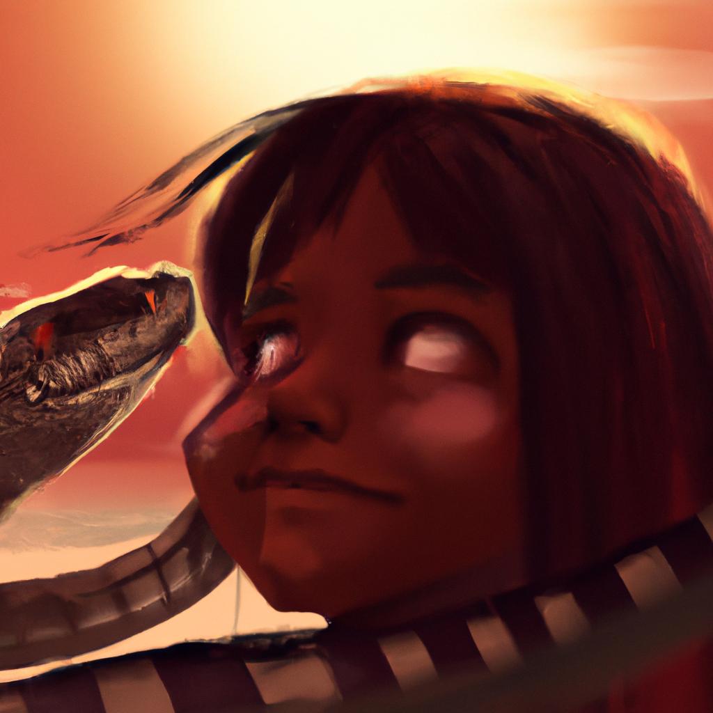Imagem de capa do post "Cobra Picando Pessoa: O Significado do Sonho Revelado" com um desenho digital