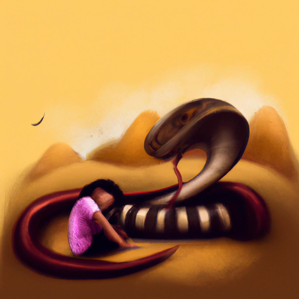 Imagem de capa do post "Descubra o Significado do Sonho com Cobra Saindo de Dentro de Mim!" com um desenho digital