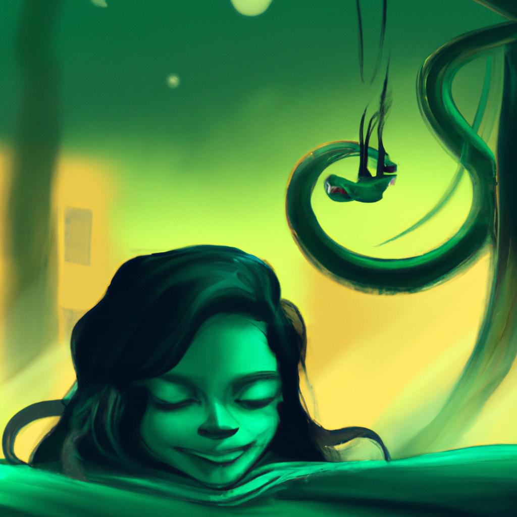 Imagem de capa do post Descubra o Significado de Sonhar com Cobra Verde e Sua Sorte! com um desenho digital