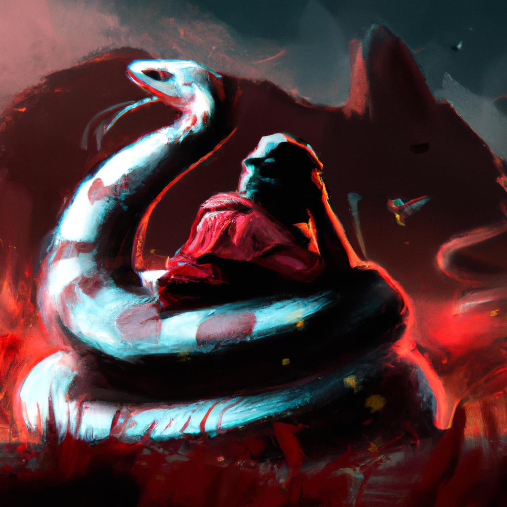 sonhar com cobra vermelha picando4