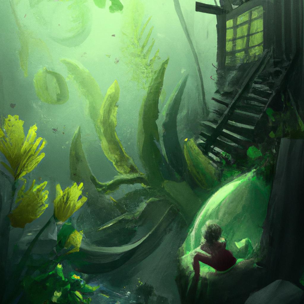 Imagem de capa do post "Descubra o que Significa Sonhar com Coisas Verdes!" com um desenho digital