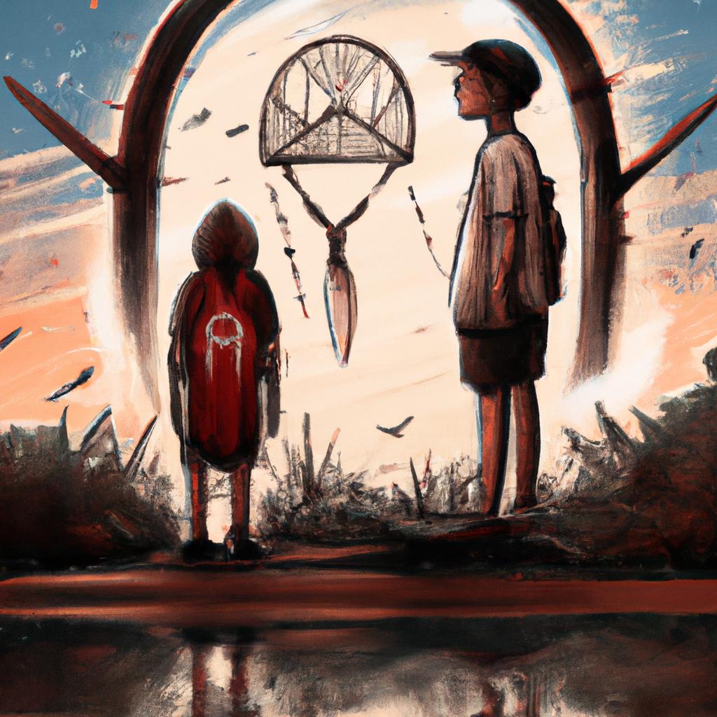 Imagem de capa do post "Sonhar com Colegas do Passado: Significados Revelados!" com um desenho digital