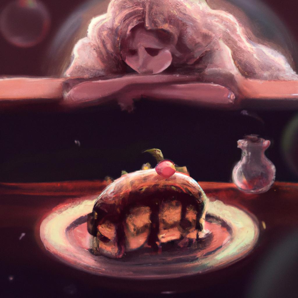Imagem de capa do post "Descifre o Significado de Sonhar com Comendo Bolo!" com um desenho digital