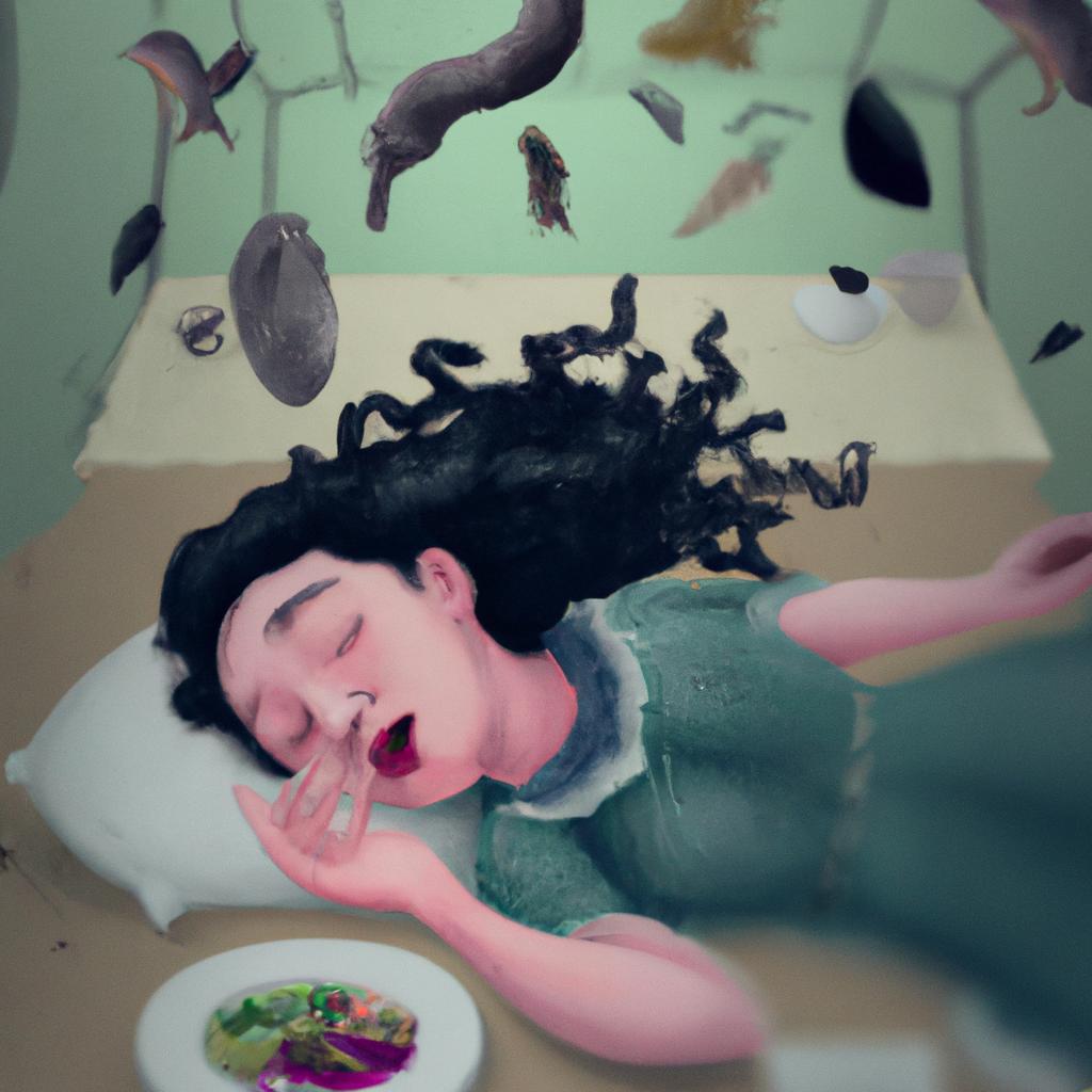 Imagem de capa do post "Sonhar com Comida Caindo no Chão: Descubra o Que Significa!" com um desenho digital