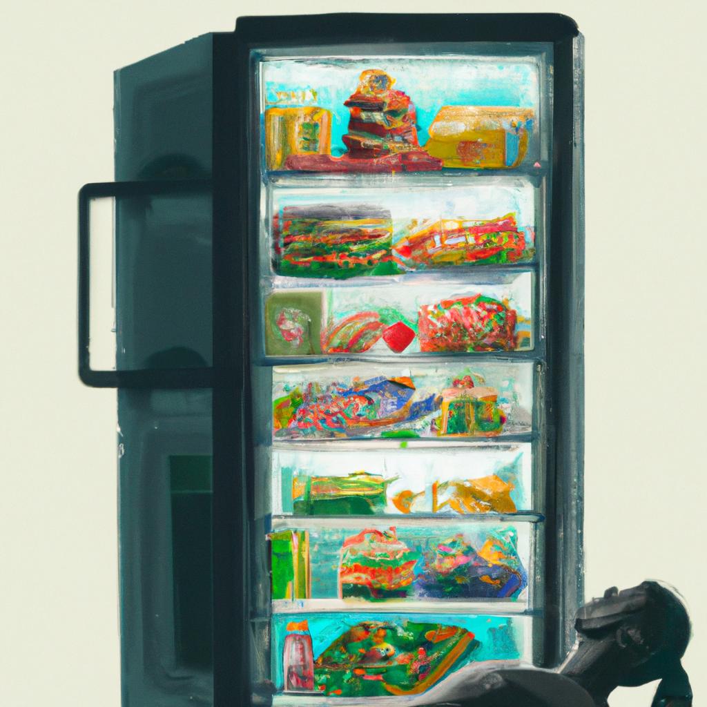 Imagem de capa do post "Descubra o Significado de Sonhar com Comida Estragada na Geladeira!" com um desenho digital