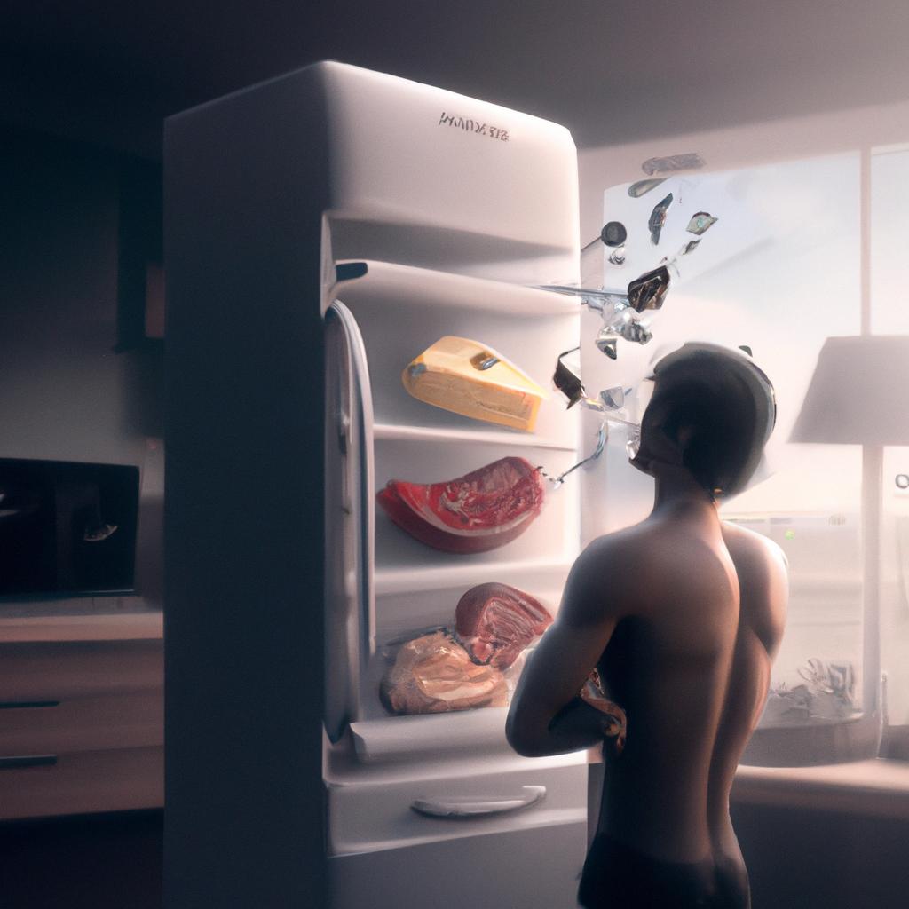 Imagem de capa do post "Sonhar com Congelador Cheio de Carne: Descubra o Significado!" com um desenho digital