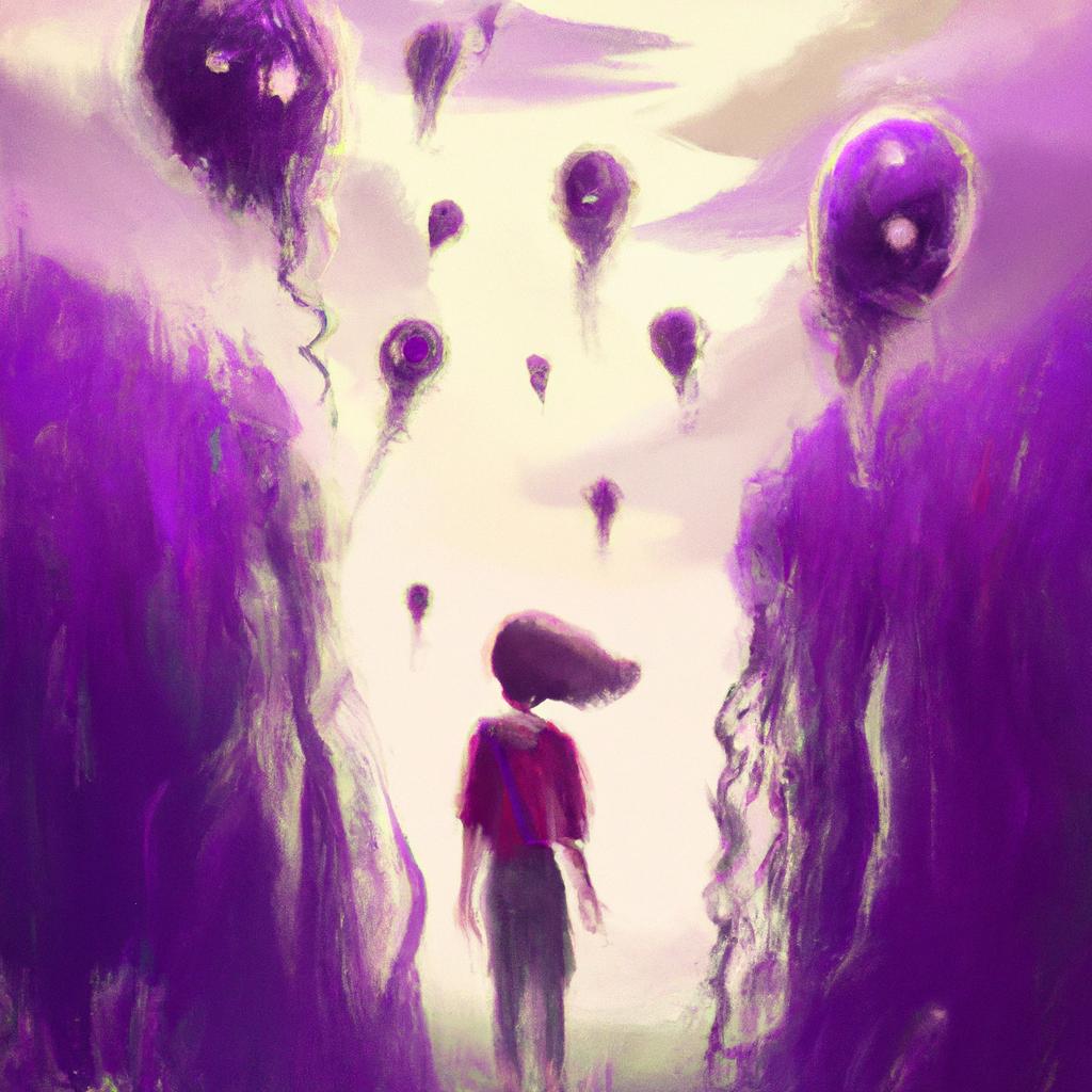 Imagem de capa do post "Descubra o Significado de Sonhar com Cor Lila!" com um desenho digital