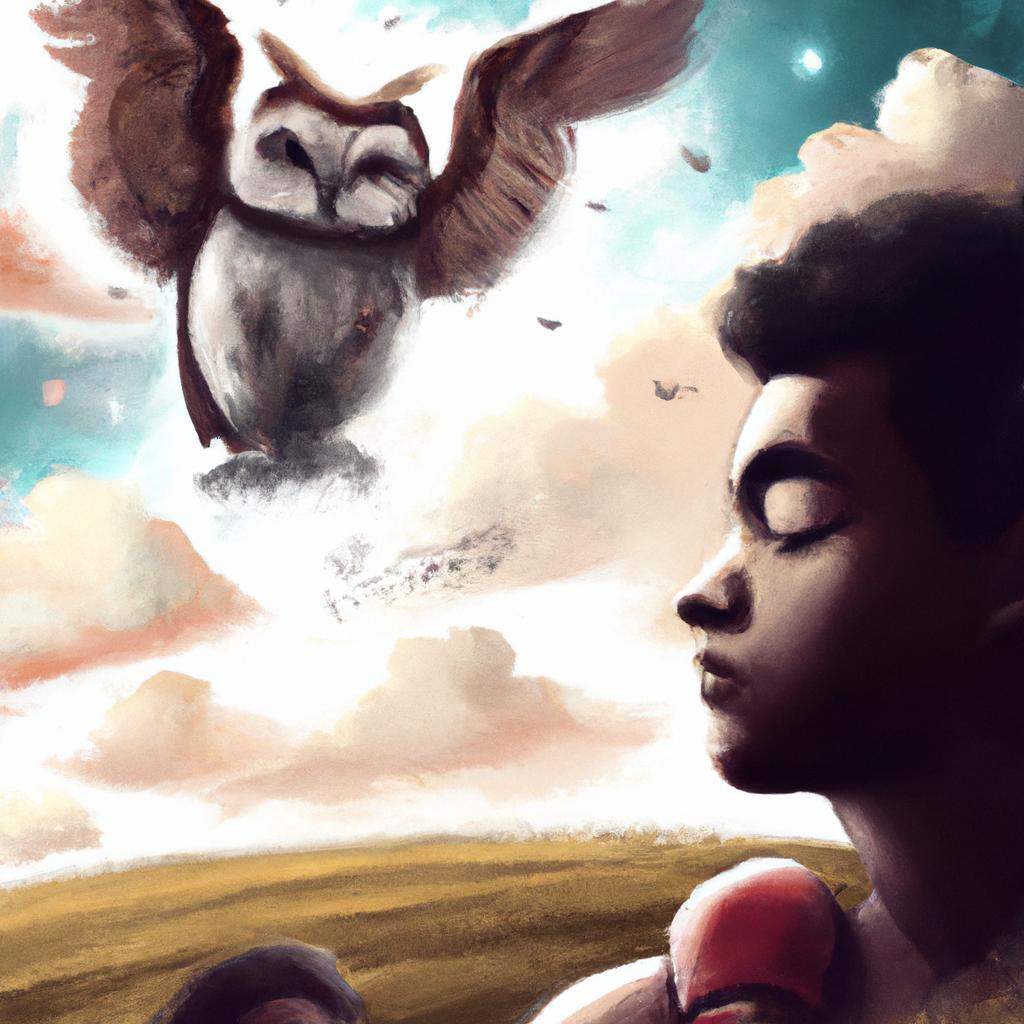 Imagem de capa do post "Descubra o que Significa Sonhar com Coruja!" com um desenho digital