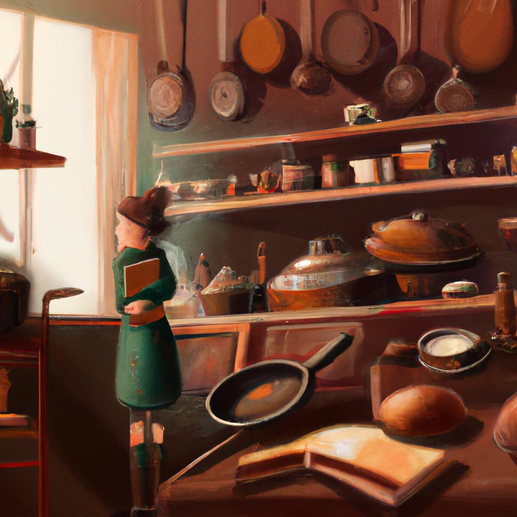 Imagem de capa do post "Sonhar com Cozinha Grande: Descubra o Significado!" com um desenho digital