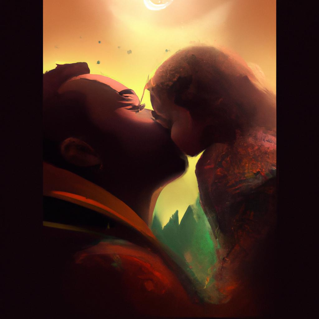 Imagem de capa do post "Descubra o Significado de Sonhar com Criança Beijando!" com um desenho digital
