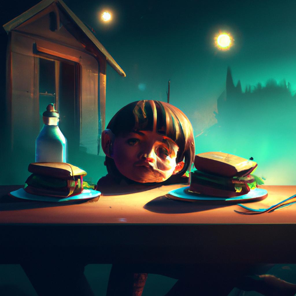 Imagem de capa do post "Descubra o Significado de Sonhar com Criança Comendo!" com um desenho digital