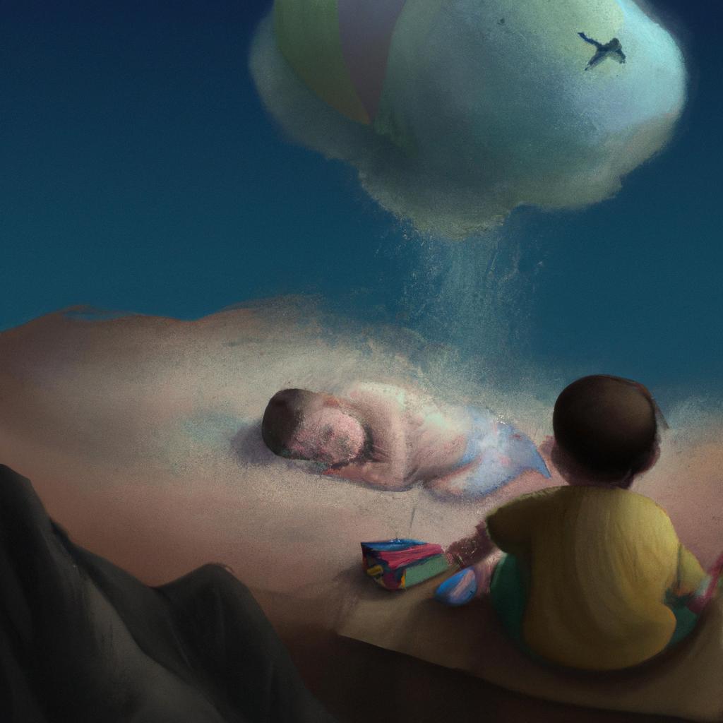 Imagem de capa do post "Descubra o Significado de Sonhar com Criança no Colo!" com um desenho digital