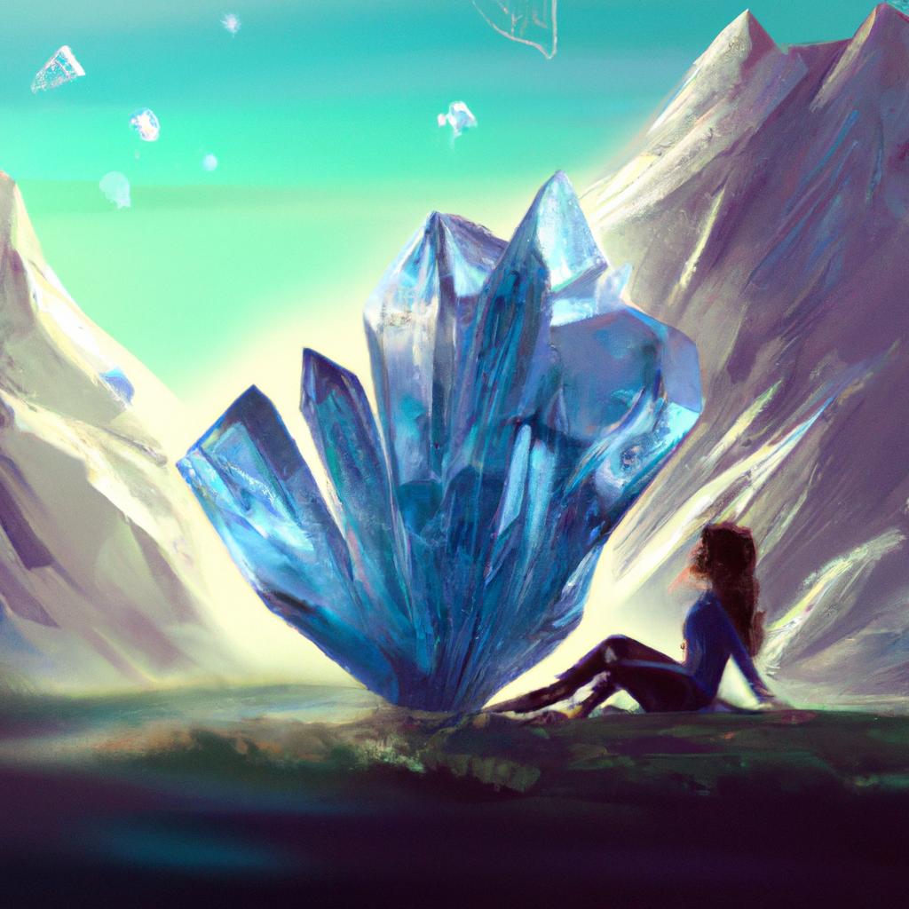 Imagem de capa do post "Descubra o Significado de Sonhar com Cristal - Revelações Surpreendentes!" com um desenho digital