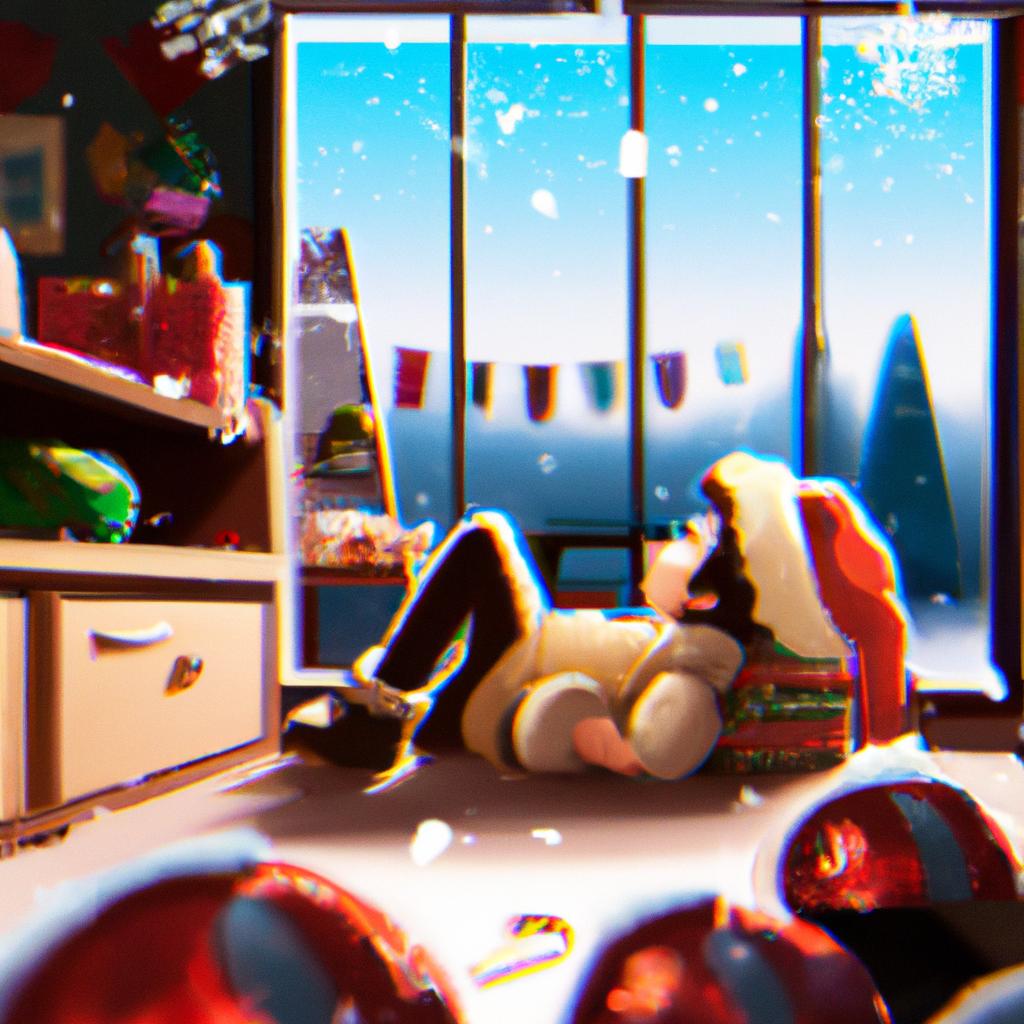 Imagem de capa do post "Descubra o Que Significa Sonhar com Decoração de Natal!" com um desenho digital