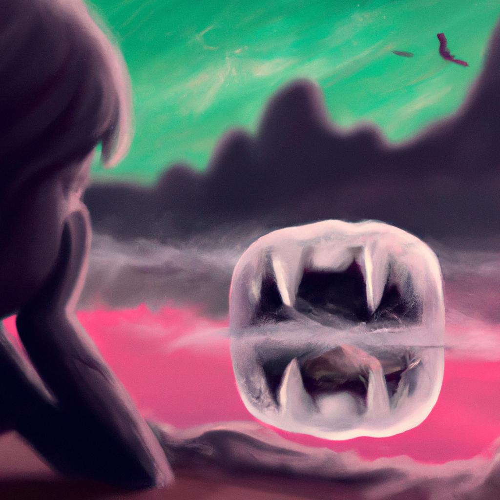 Imagem de capa do post "Sonhar com Dente a Mais na Boca: o que Significa?" com um desenho digital