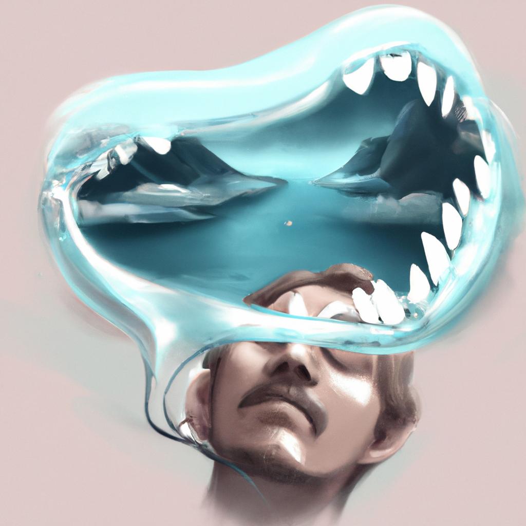 Imagem de capa do post "Descubra o que Significa Sonhar com Dentes Abertos!" com um desenho digital