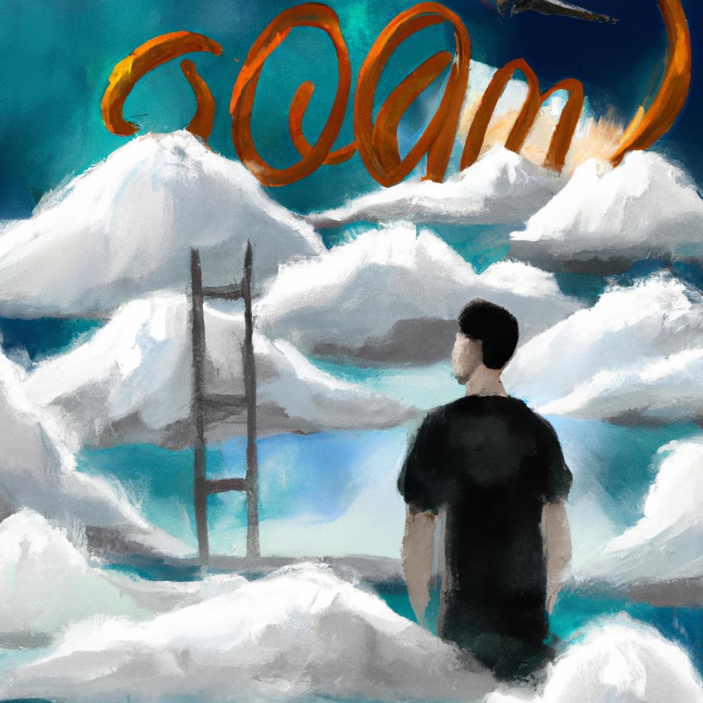 Imagem de capa do post "Descubra o Significado de Sonhar com Deus nas Nuvens!" com um desenho digital