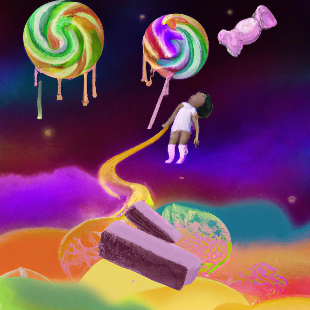 Imagem de capa do post "Descubra o Significado Quando Você Sonha com Doces!" com um desenho digital