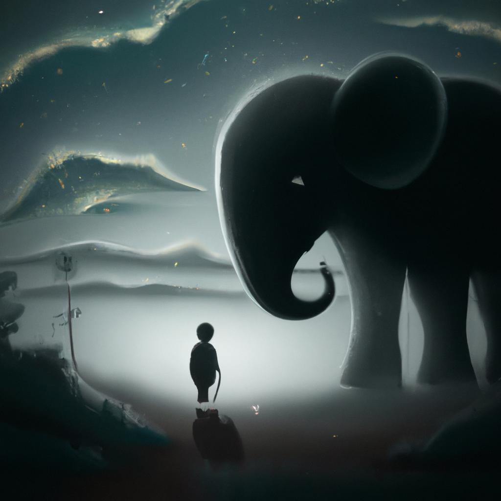 Imagem de capa do post Descubra o Que Significa Sonhar com Elefante Preto! com um desenho digital