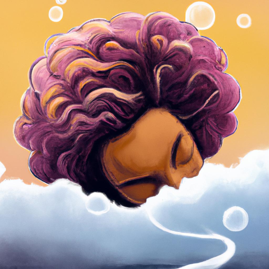 Imagem de capa do post "Sonhar com Espuma no Cabelo: A mensagem Revelada!" com um desenho digital