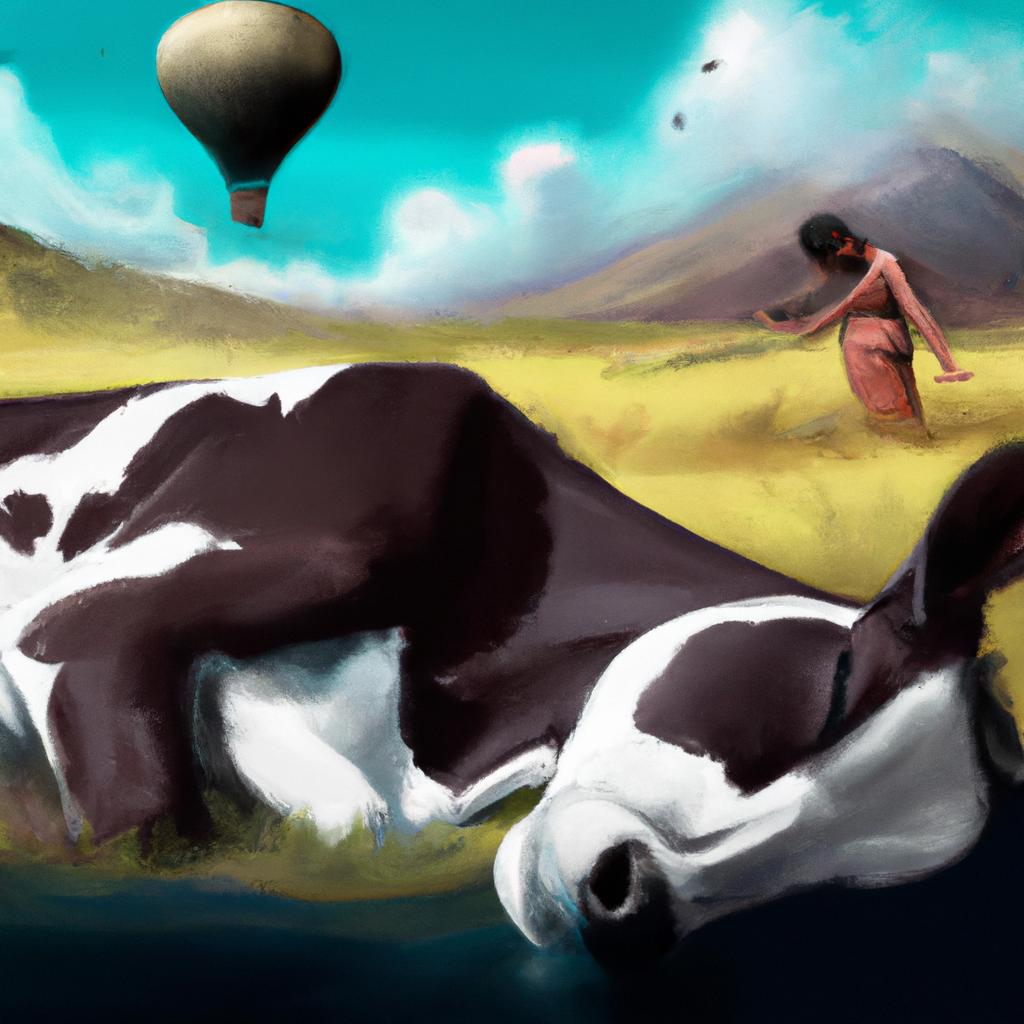 Imagem de capa do post "Descubra o Significado de Sonhar com Esterco de Vaca!" com um desenho digital