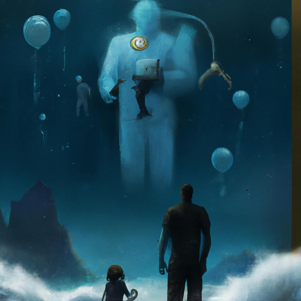 Imagem de capa do post "Sonhar com Falecido Pai: Entenda o Significado dessa Imagem Onírica!" com um desenho digital