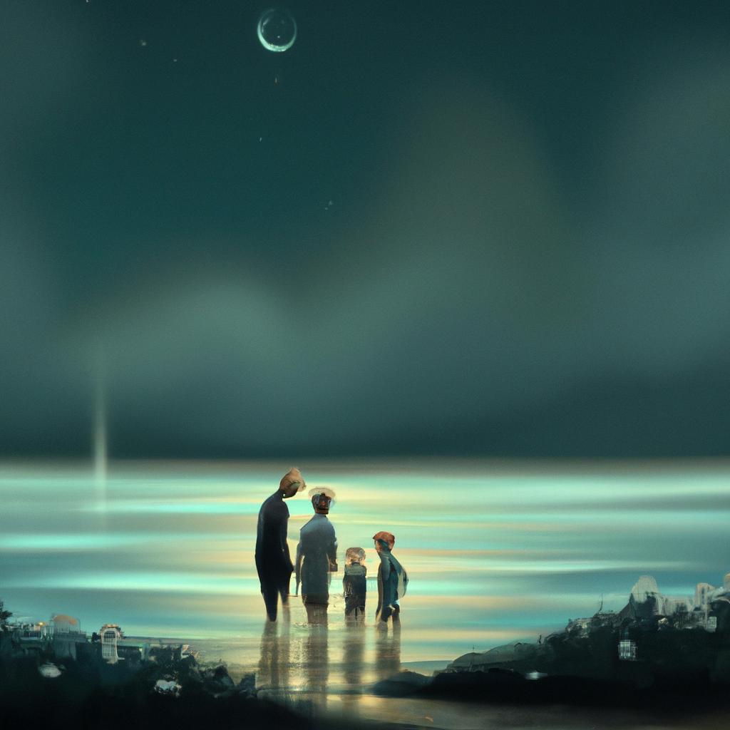 Imagem de capa do post "Descubra o Significado de Sonhar com Família Desconhecida!" com um desenho digital