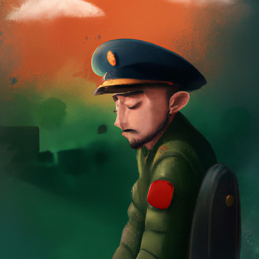 Imagem de capa do post "Descubra o Significado de Sonhar com Farda Militar!" com um desenho digital