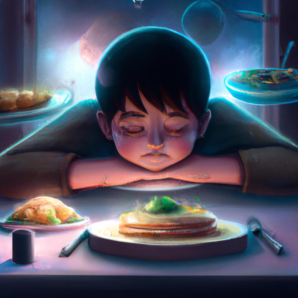 Imagem de capa do post "Sonhar com Fartura de Comida Revela o que? Descubra!" com um desenho digital
