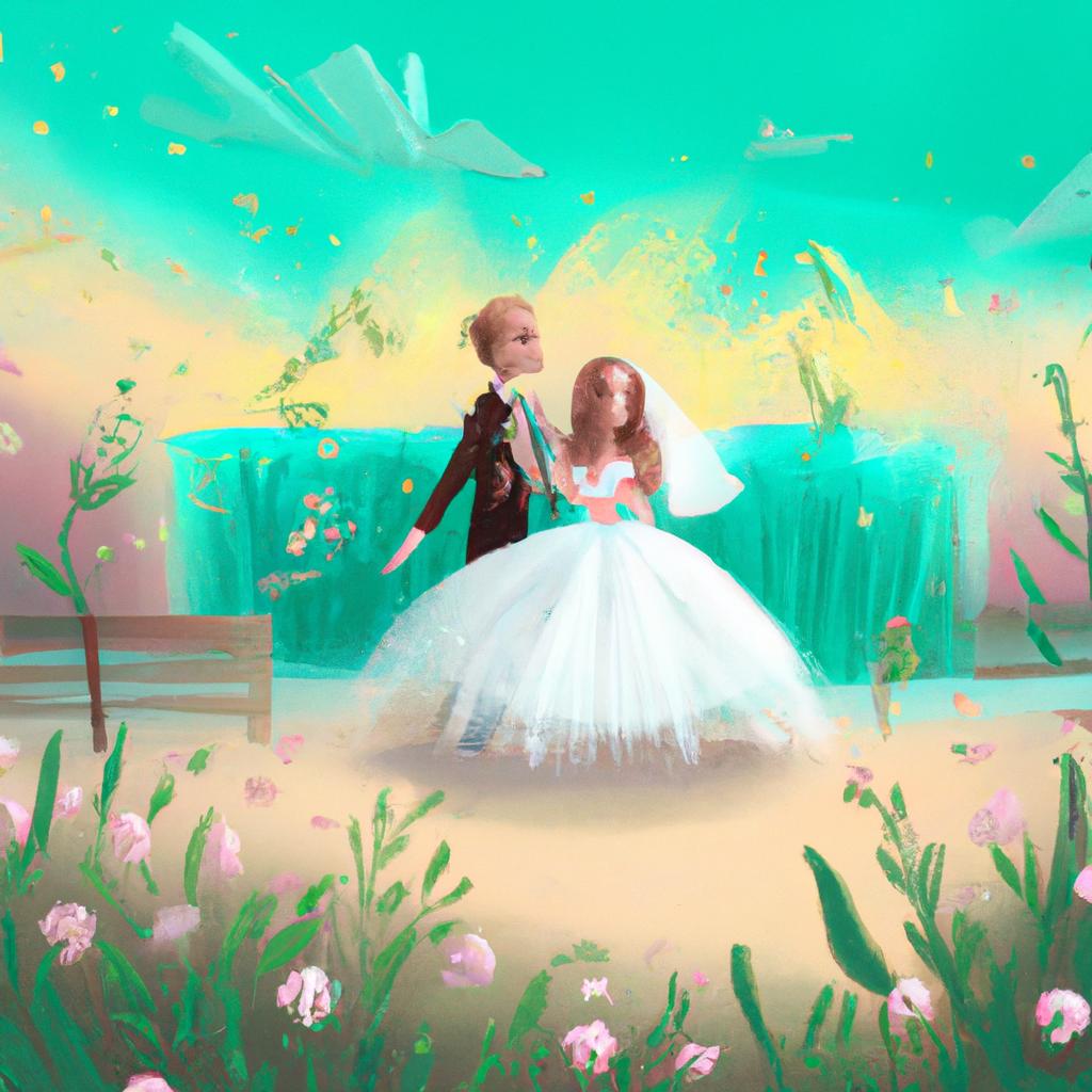 Imagem de capa do post "Sonhar com Festa de Casamento: Entenda o Significado!" com um desenho digital