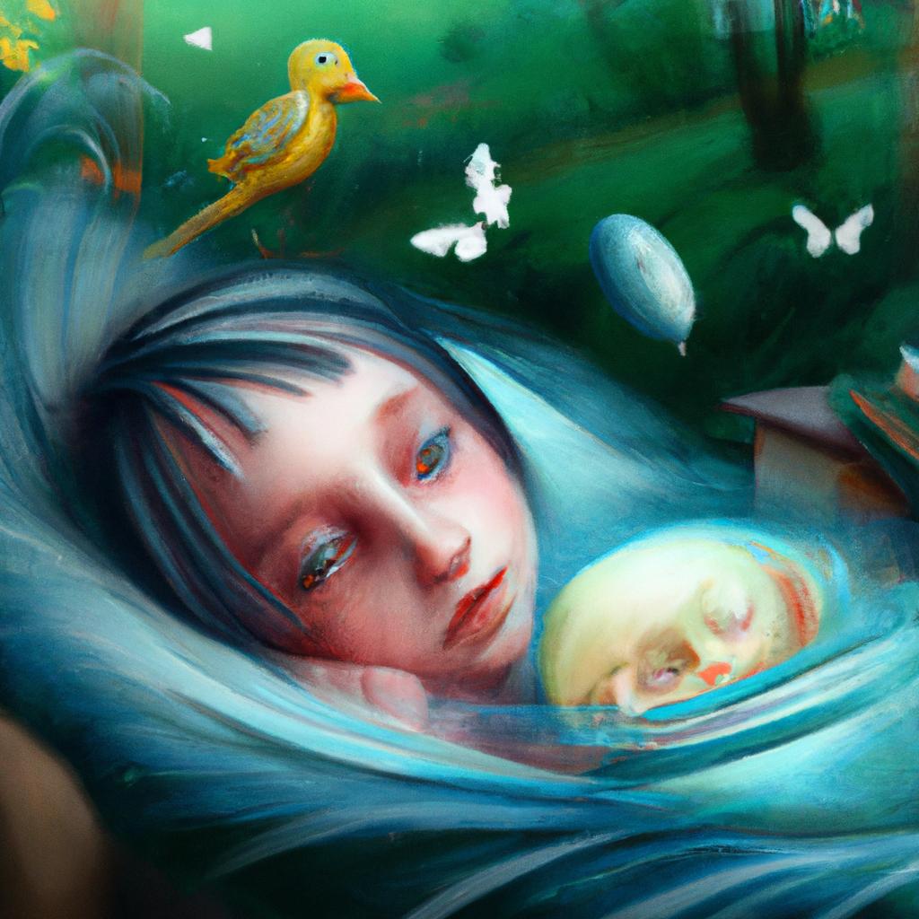 Imagem de capa do post "Descubra o Significado de Sonhar com Filha Doente!" com um desenho digital