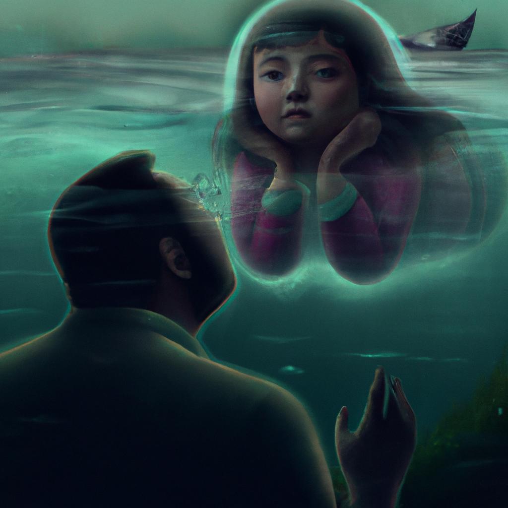 Imagem de capa do post "SCFAS: O Que Significa Sonhar com Filha Se Afogando?" com um desenho digital