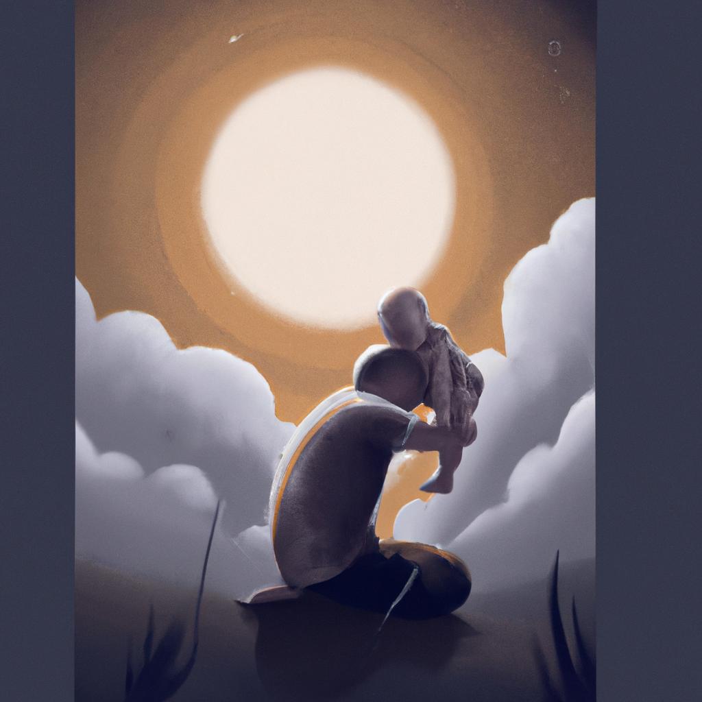 Imagem de capa do post "Descubra o Que Significa Sonhar com Filho Bebê!" com um desenho digital