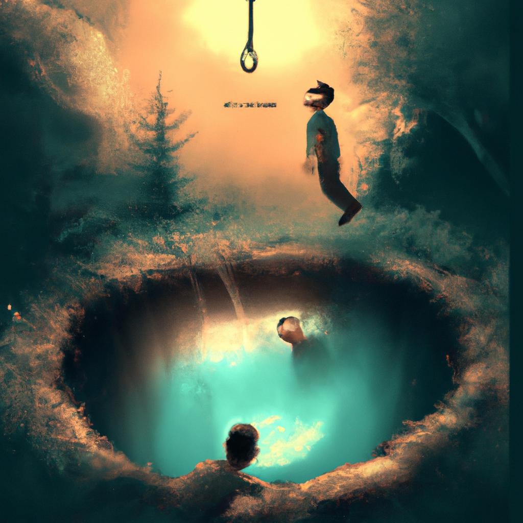 Imagem de capa do post "Descubra o Significado de Sonhar com Filho Caindo no Poco!" com um desenho digital