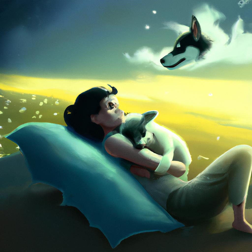 Imagem de capa do post "Descubra o Significado de Sonhar com Filhote de Cachorro!" com um desenho digital