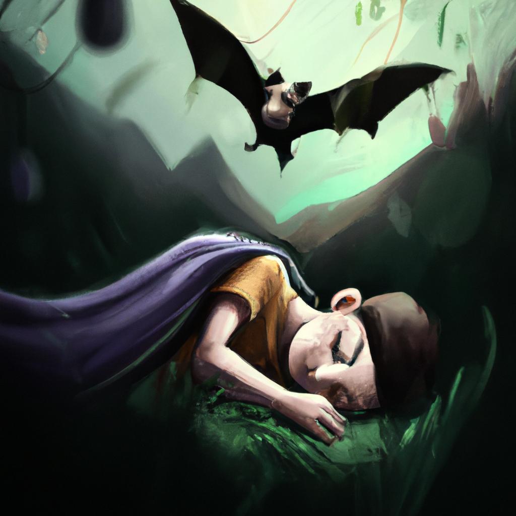 Imagem de capa do post "Descubra o que sonhar com Filhote de Morcego Significa!" com um desenho digital