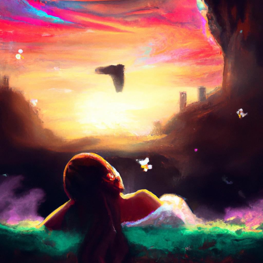 Imagem de capa do post "Sonhar com Flerte: Descubra o Significado do Seu Sonho!" com um desenho digital