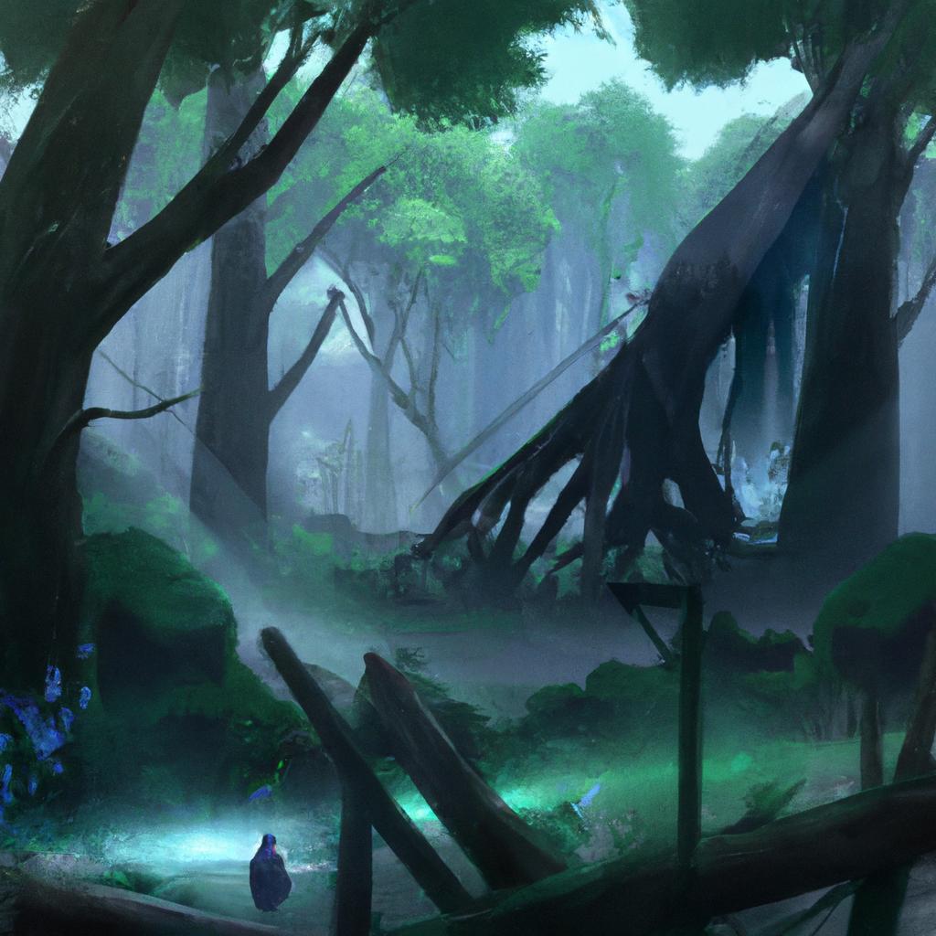 Imagem de capa do post "Sonhar com Floresta Escura: O Que Significa essa Visão?" com um desenho digital