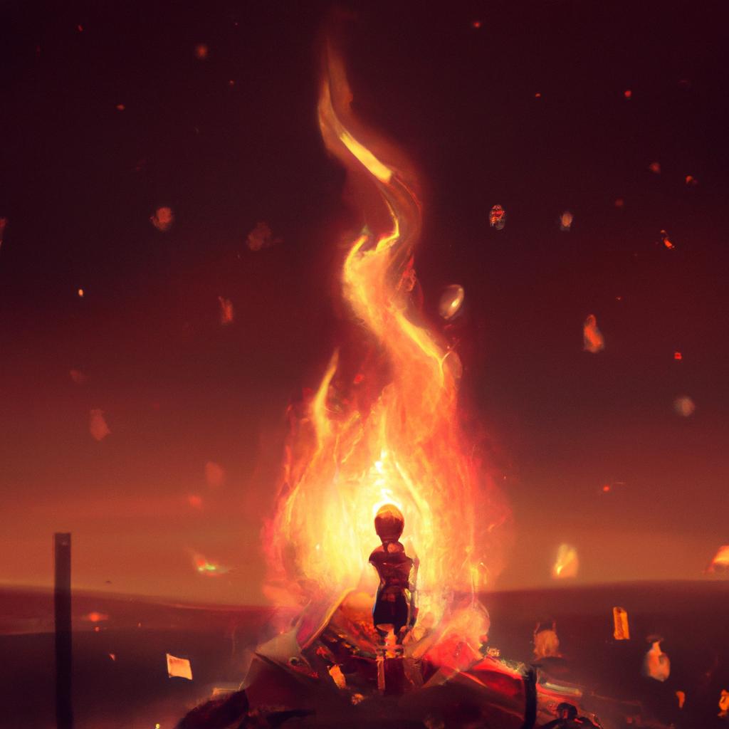 Imagem de capa do post "Sonhar com Fogo Apagado: O Que Significa?" com um desenho digital