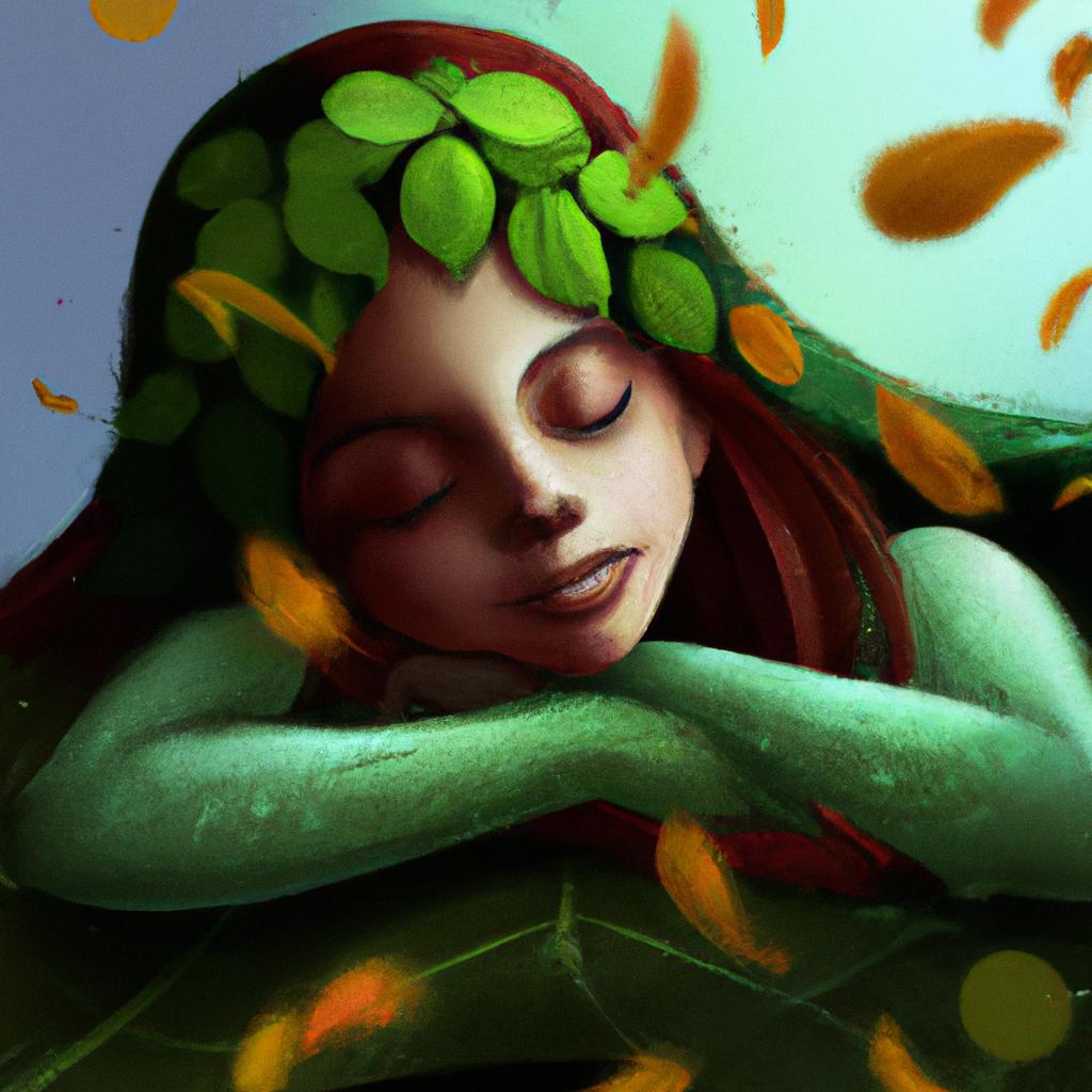 Imagem de capa do post "Descubra o Significado de Sonhar com Folhas Verdes!" com um desenho digital