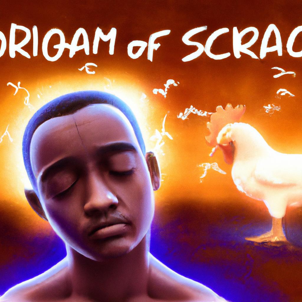 Imagem de capa do post "Descubra o Significado do Sonhar com Frango Cru!" com um desenho digital