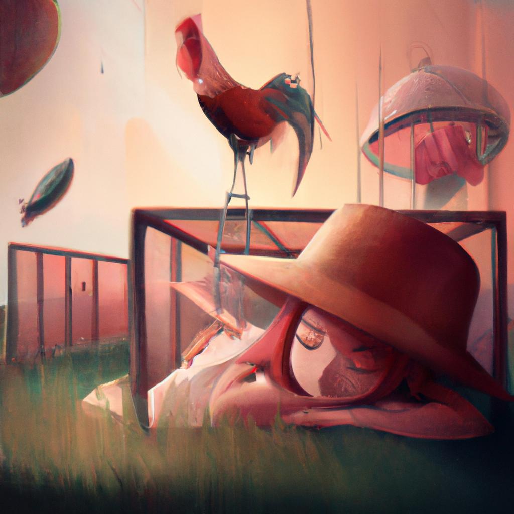 Imagem de capa do post "Descubra o Significado de Sonhar com Frango!" com um desenho digital