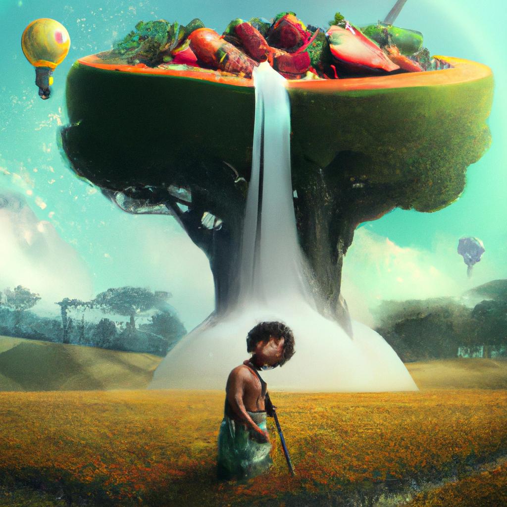 Imagem de capa do post "Sonhar com Frutas: Descubra o Significado Oculto!" com um desenho digital