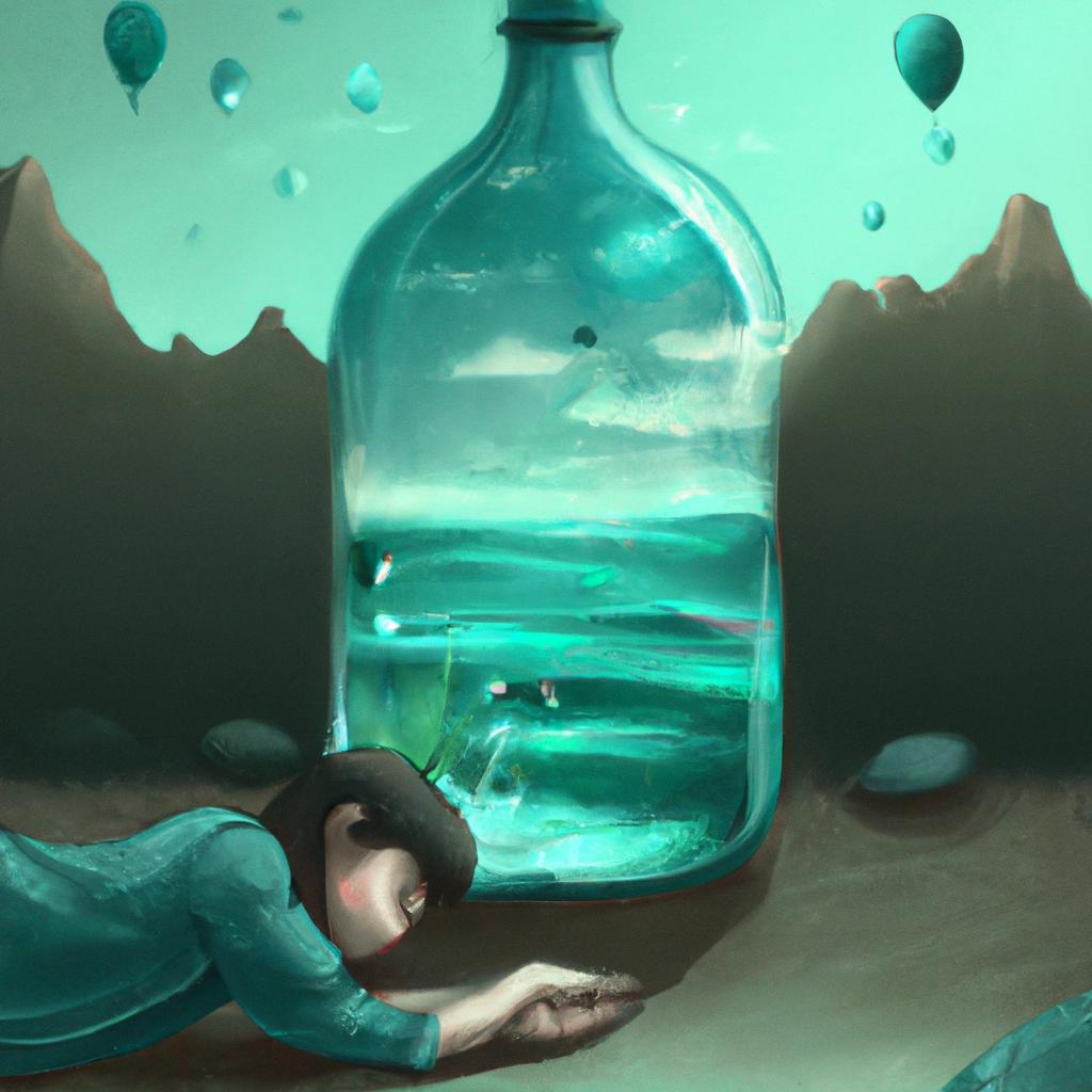 Imagem de capa do post "Sonhar com Garrafa de Água: O que Significa?" com um desenho digital