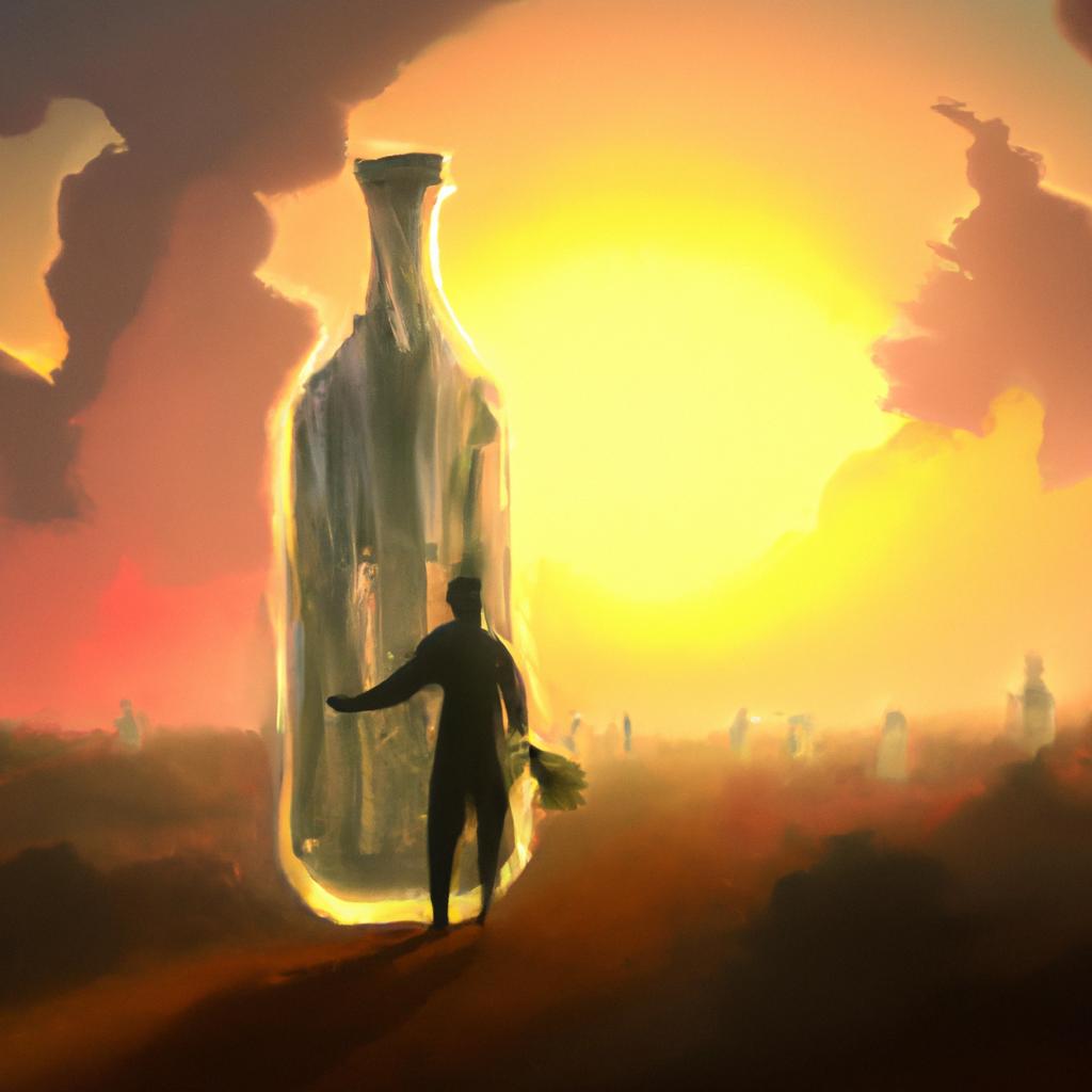 Imagem de capa do post Descubra o Significado de Sonhar com Garrafas de Pinga! com um desenho digital