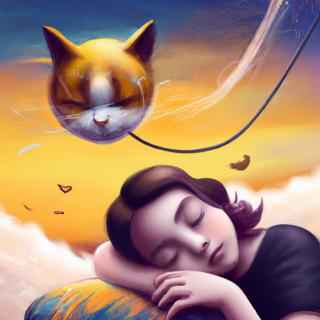 Imagem de capa do post "Descubra o que Sonhar com Gata Significa!" com um desenho digital