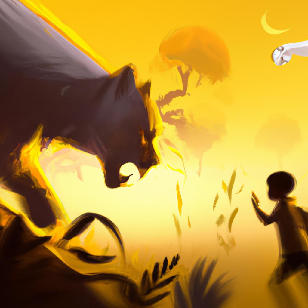 Imagem de capa do post "Sonhar com Gato Atacando: Descubra o Significado!" com um desenho digital
