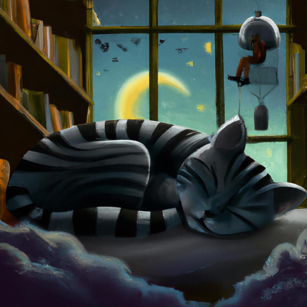 Imagem de capa do post "Descubra o Significado de Sonhar com Gato Cinza Rajado!" com um desenho digital